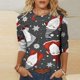 thumbnail image 1 of Pntutb - Camiseta holgada con estampado de moda para mujer, blusa de manga 3/4, cuello redondo, tops casuales Pntutb Pntutb-1244, 1 of 5