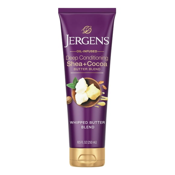 Jergens Shea + Cocoa Butter Body Lotion, Deep Conditioning Moisturizer with Vitamins E & B3, 8.5 oz
