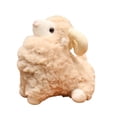 thumbnail image 2 of Fluffy Sheep Plush Toy Realistic White Lamb Stuffed Animal with Horns,Soft Cuddly Farm Animal Doll for Nursery Decor and Birthday Gift, 2 of 8