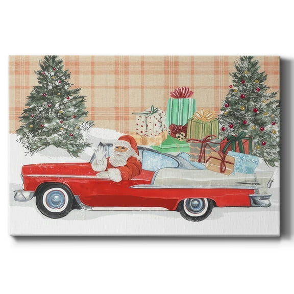 Santa on Wheels Collection A- Gallery Wrapped Canvas
