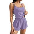 thumbnail image 3 of Bovxnpu Pajamas for Women Set Loungewear Set, Women 2 Piece Pajamas Set Sleeveless Top and Shorts Camisole Shorts Pajamas Set Sleepwear Nightwear, 3 of 5