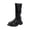 Black, variant on Kid's Winter Boots, Walking Shoes, Snow Boots, Non Slip Shoes, Girls Pu Bow Knee-High Boots With Zipper Fashionable Round Toe Soft Lug Sole Non-Slip Cute Mid-Calf Boots, Brown US-13C/EU-29