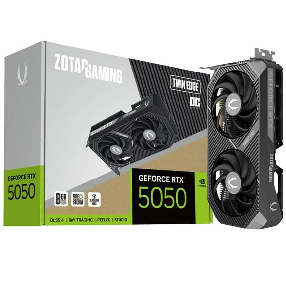 Tarjeta de Video ZOTAC GAMING GeForce RTX 5050 8GB Twin Edge GDDR6 ZT-B50500H-10M 2 Fan DLSS 4 PCI Express 5.0