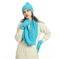 thumbnail image 2 of Lnzyyephy Women's Winter Knitted Hat with Scarf Gloves Socks 4 Pcs Sets Thick Warm Suits Winter Accessories, 2 of 9