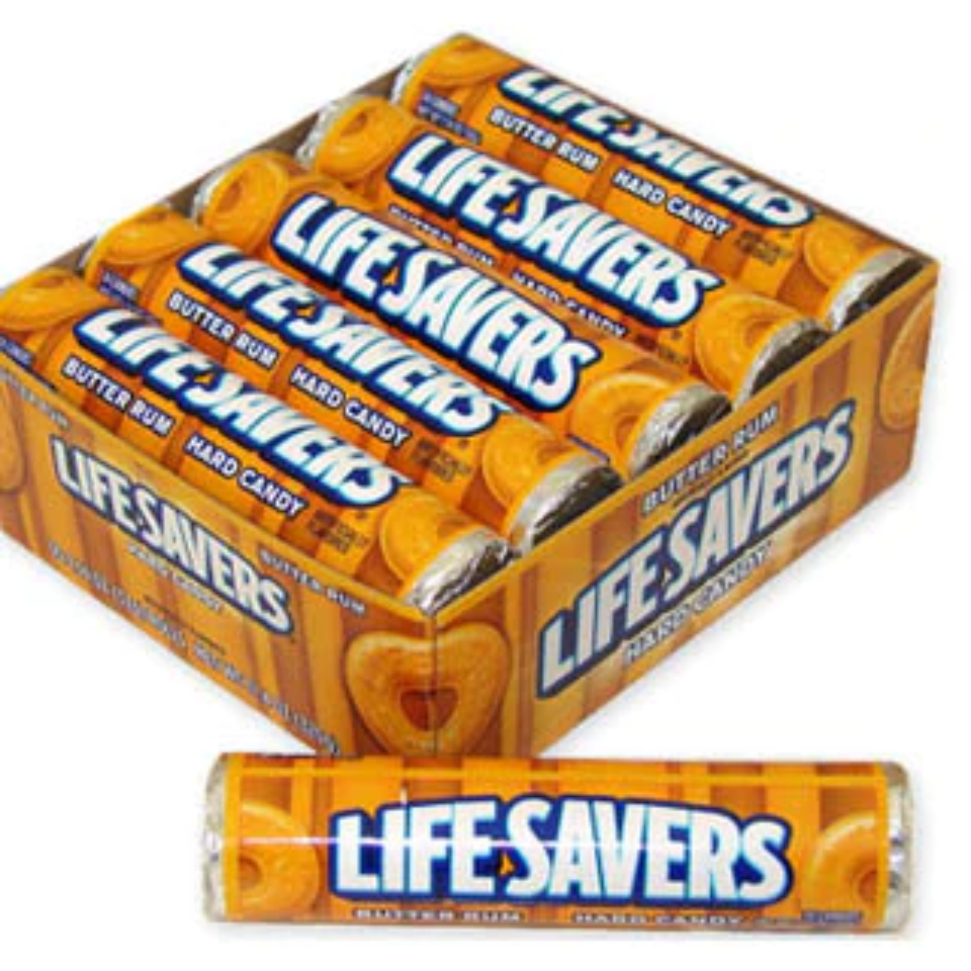 LIFE SAVERS Butter Rum Hard Candy Bulk, 1.14 Ounce (Pack Of 2) 20 TASTY ENJOYABLE ROLLS