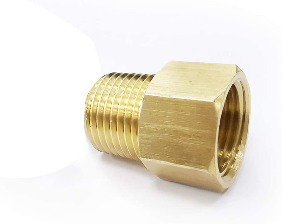 Brass Pipe Fitting Adapter Female G1/2" Thread to Male NPT1/2" Thread Lead Free  741663662067 