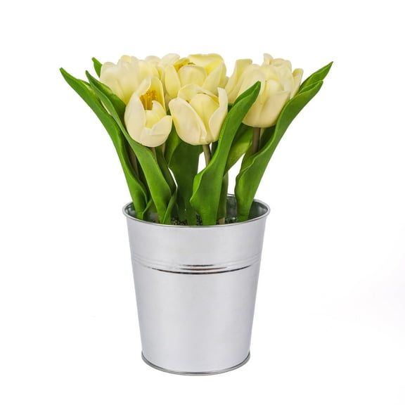 9 in. Light Yellow Tulip Bouquet