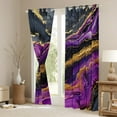 thumbnail image 3 of Feelyou Modern Marble Stone Blackout Curtains Set of 2 (52x84 Each) for Adult, Abstract Artwork Window Curtains, Purple Gold Marbling Curtains and Drapes, Curtains and Drapes Room Decor, 3 of 6