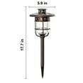 thumbnail image 4 of FKHouse Outdoor Solar Bronze Path Lights Outdoor, Solar Powered Integrated LED Pathway Light, 6 Pack, 4 of 9