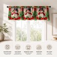 thumbnail image 4 of AshasdS Christmas Snowmen in Window Frame Valance Winter Holiday Short Curtain Rod Pocket for Kitchen Room, 4 of 5