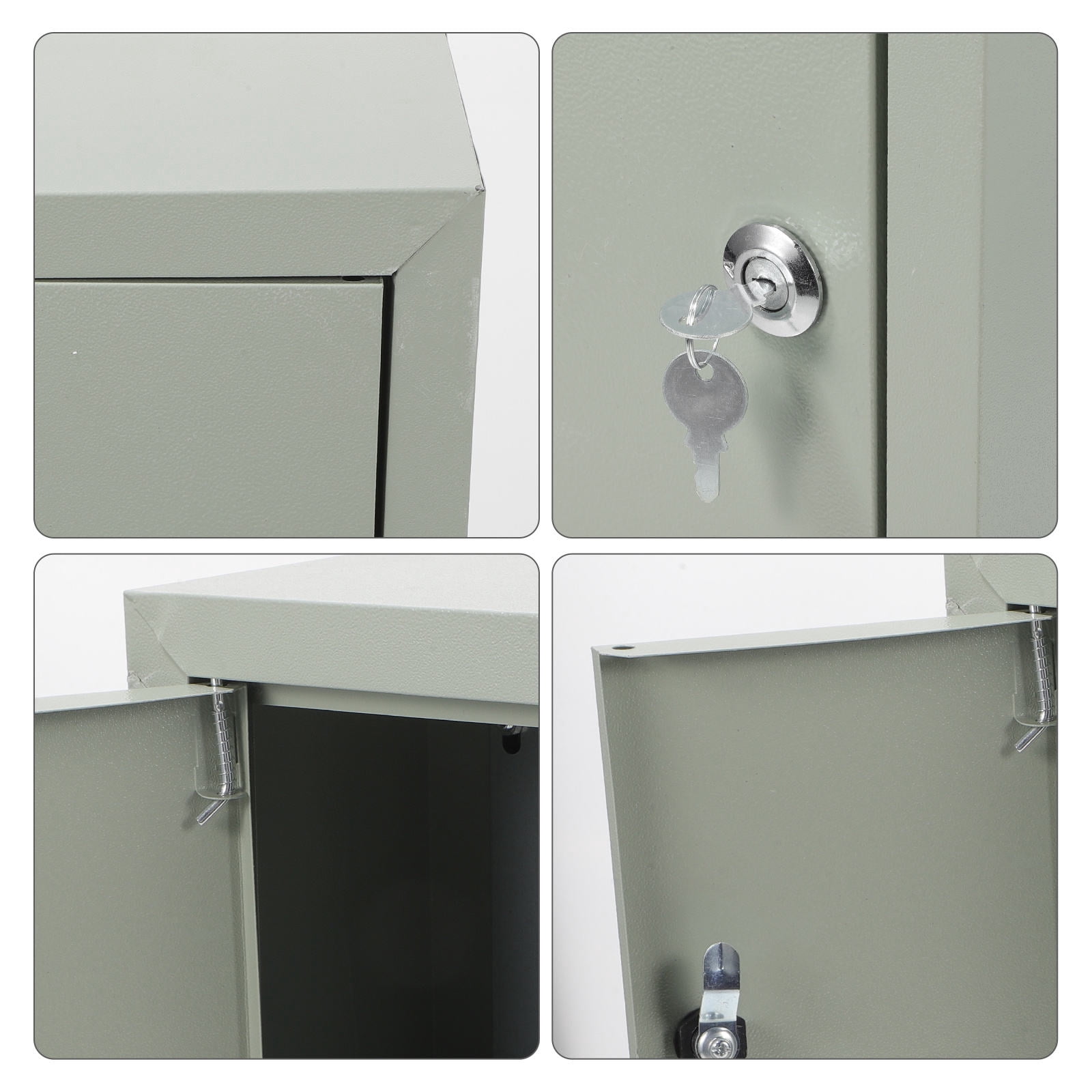 OUNONA Outdoor Breaker Box Metal Project Box Weatherproof Electrical Enclosure Light Grey
