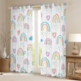 thumbnail image 2 of Rainbow Blackout Curtains Cartoon Rainbow Boho Curtains & Drapes Colorful Love Heart Print Curtains Romantic Rainbow Pattern Window Curtains 52''Wx63''L for Valentine'S Day, 2 of 5