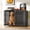 Brown, variant on Ironovahome 42" Heavy Duty Dog Crate for Large Dogs, Dog Crate Furniture with Double Doors & Safe Locks, Chew-Proof & Escape-Proof Metal Dog Cage, XL Large Indoor Dog Kennel, Rustic Brown