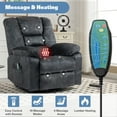 thumbnail image 5 of PAPROOS Recliner Chair, Power Lift Recliner with Massage and Heat, Lift Chair Sofa for Elderly with Side Pockets and Remote for Living Room or Senior Living, Metal Frame, Gray, 5 of 12