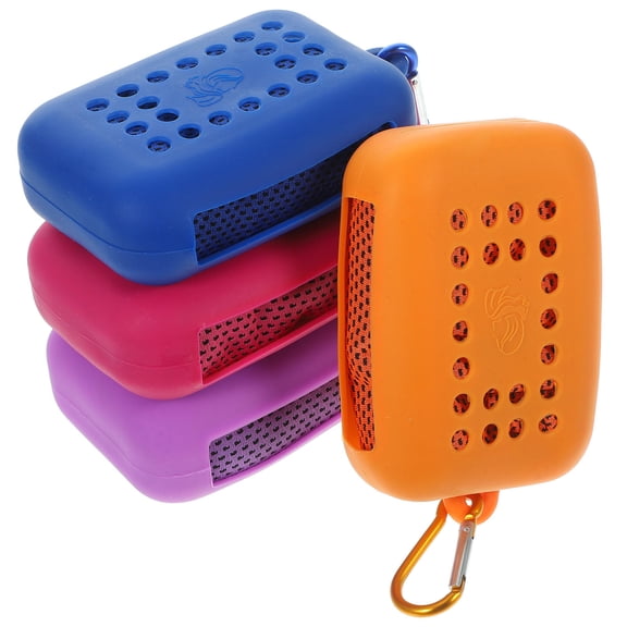 Phenofice Navy Blue 4Pcs Cooling Towel for Travel and Sports with Quick Drying and Sweat Absorbing Features