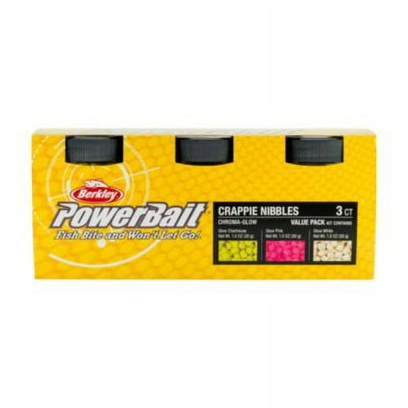 Berkley PowerBait ChromaGlow Crappie Nibble Asst Fishing Dough Bait