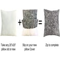 thumbnail image 5 of Home Soft Things Paisley Suede 4 Piece Throw Pillow Cover Set - Charcoal/Light Blue - 20" x 20", 5 of 6