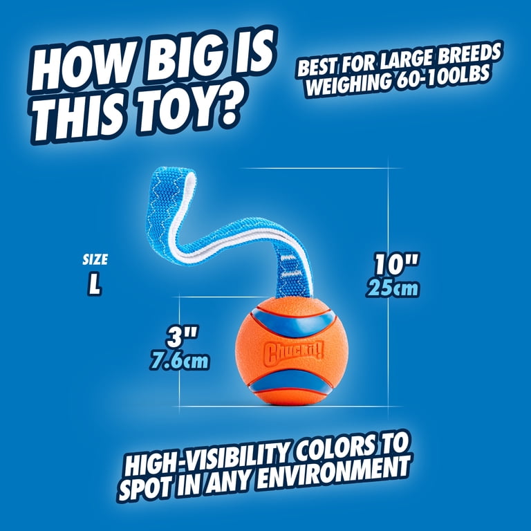 Chuckit! Ultra Tug Ball Dog Toy, 3 Inches, Large photo 4