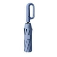 thumbnail image 3 of Paraguas plegable automático con mango novedoso para actividades al aire libre y senderismo. Azul 125cmx82cm, 3 of 9