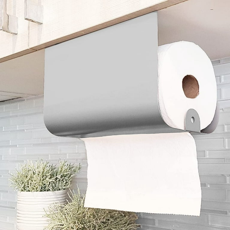 Under Cabinet Paper Towel Holder [ KN FLAX ] No Drilling Needed