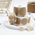 thumbnail image 4 of 500pcs Roll Of Brown Kraft Round Craft Sticker Adhesive Labels For DIY Projects And Holiday Celebration Strong Adhesion, 4 of 7