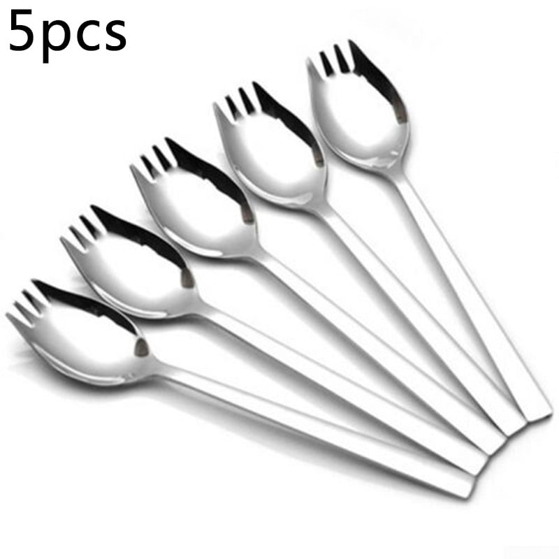 Details about   Spoon 5in1 Fork Stainless Steel Spork Cutlery Utensil Combo Kitchen Picnic Tool 