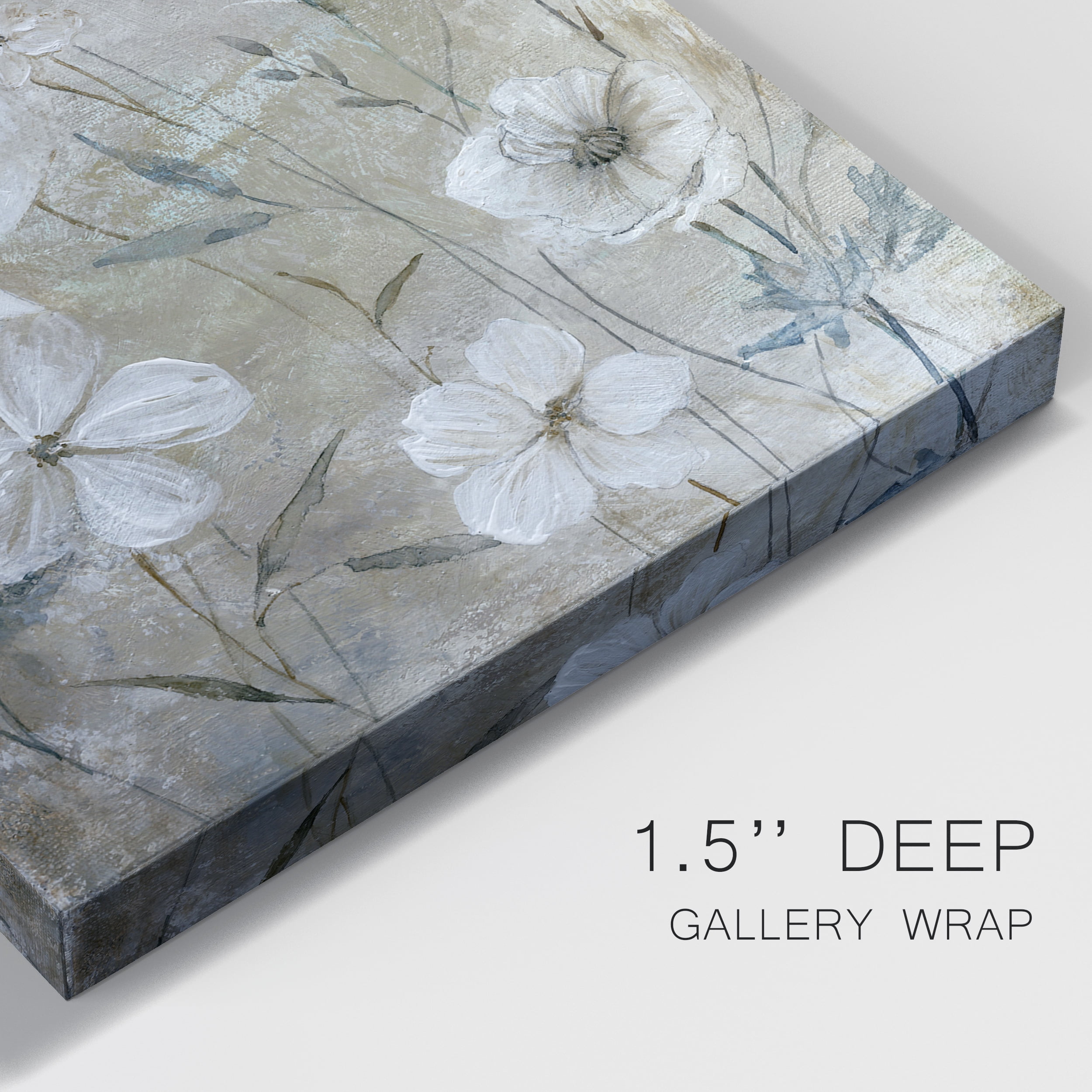 Wildflower Whites Premium Gallery Wrapped Canvas - Ready to Hang - 24 x 36