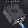 thumbnail image 3 of 2 Port Gigabit  Switch, Safe 10 100 1000Mbps 1 In 2 Out Exquisite Desktop Ethernet Splitter  for Cat5, 3 of 8