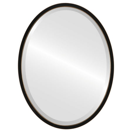 London Framed Oval Mirror Rubbed, Oval Black Framed Mirror Canada