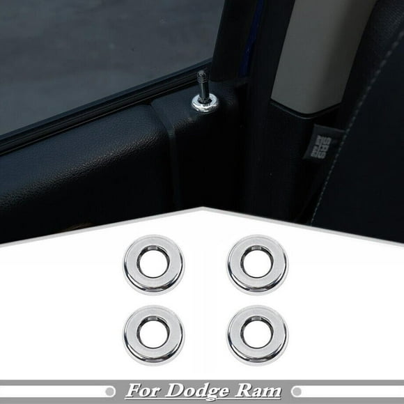 Fits 2011 - 2024 for Dodge for Ram 1500 ABS Chrome Inner Door Lock Ring Trim -