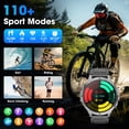 thumbnail image 4 of Minsxk Military Smart Watch for Men, 55MM AMOLED Display，with 110+Sports Modes/IP68 waterproof，fits for Android and iPhone Devices (Black), 4 of 8