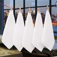 thumbnail image 3 of 21 Piezas Toallas Algodón Blanco Calidad Superior del Hotel Toallas de Mano de Cara Suave 30X30cm, 3 of 5