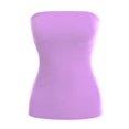 thumbnail image 3 of MixMatchy Women's Solid Basic Cotton Stretchy Long Bandeau Tube Top, Made in USA, 3 of 4