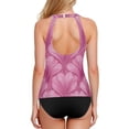 thumbnail image 2 of Women's Swimming Vest Women's Tankini Tops Swimming Vest for Women Soft and Smooth Suitable for Summer Beach Swimming Pool Parties L Beautiful Light Pink Pattern, 2 of 7