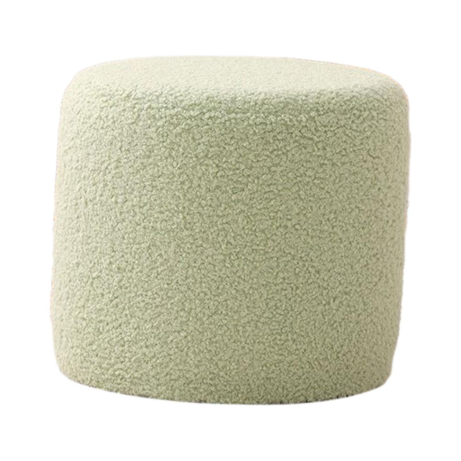 Foot Rest Stool Sofa Tea Stool Seat Chair, Stable Footstool Bench, Small Cylinder Stool for Apartment Entryway Nursery Bedroom Living Room green