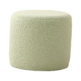 thumbnail image 5 of Round Ottoman Foot Rest Stool Footstool Bench Seat Chair Small Cylinder Stool Sofa Tea Stool for Office, Bedroom, Nursery, Apartment green, 5 of 8