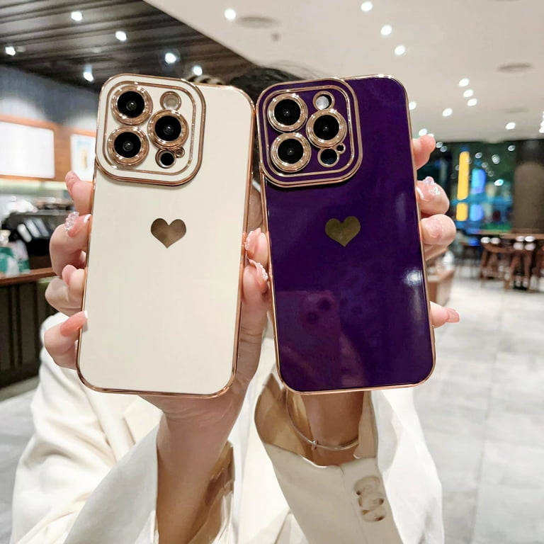 for iPhone 16 Pro Max Case Luxury for Women Girls Cute Love Heart