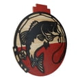 thumbnail image 5 of Bobber Shaped MDF Wood Fishing Line Rod Hook and Fish Wall Decor Plaque 14.75"H, 5 of 8