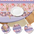 thumbnail image 4 of Colorful Round Table Cover, Boho Floral Design with Elasticated Edge for Up to 56 Inches, Easy Clean, 4 of 7