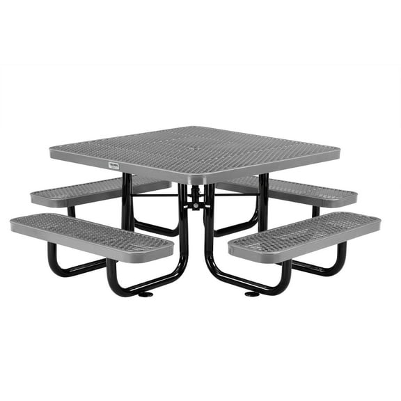 46" Child Size Square Expanded Picnic Table, Gray