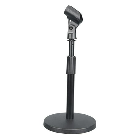 PYLE PMKSDT40 - Compact Tabletop Microphone Stand - Mini Desktop Mic