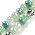 thumbnail image 1 of 50-51pcs/hebras redondas de cuentas de vidrio galvanizadas cuentas espaciadoras de cristal facetadas para hacer joyas, pulseras, collares, aretes, 0.315 in, agujero: 0.055 in, color brillante, 1 of 4