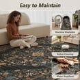 thumbnail image 4 of VUNATE Vintage Botanical Floral Printed Area Rug 8'x10' Soft Washable Non Slip Low Pile Rug for Living Room Bedroom Dining Room Home Decor Indoor Carpet with Blossom Design Green, 4 of 7