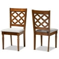 thumbnail image 2 of Baxton Studio Ramiro Modern and Contemporary Grey Fabric Upholstered and Walnut Brown Finished Wood 2-Piece Dining Chair Set, 2 of 8