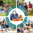 thumbnail image 6 of FORMRS Insulated Lunch Bag Unisex Large Capacity with Shoulder Strap, Floral Ocean Waves, 6 of 6