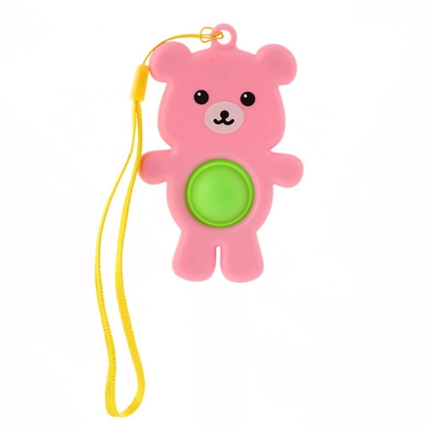 Mini Juguetes Sensoriales De Silicona Con Burbujas De Empuje Con Cordón Para Aliviar El Estrés Llavero Animal Descompresión Juguetes De Mano Para Niños Monstrate FN007056-01