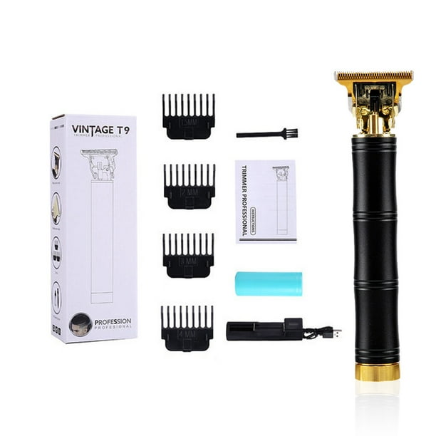 Qarigey Cortadora de pelo eléctrica 5W USB Haircut Portable Barba Afeitado Salon Hairstyling Clipping Shaver con límite Cepillo para Cuidado del cabello Negro
