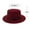 Wine, variant on yunLXY Hat Red Unisex Wide Brim Wool Belt Felt Flat Top Fedora Hat Party Trilby Hats Cap