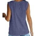 thumbnail image 4 of Langwyqu Women's Summer Tank Top Loose Fit Basic Sleeveless Tee Tops, 4 of 5