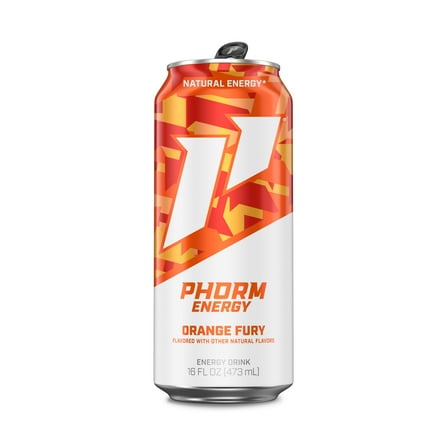Phorm Energy Drink, Orange Fury, 1 Single 16 fl oz Aluminum Can